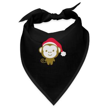 Christmas monkey - Bandana - Schwarz - Vorne