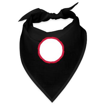 roter ring kreis rund rahmen umrandung kontur pfad - Bandana - Schwarz - Vorne