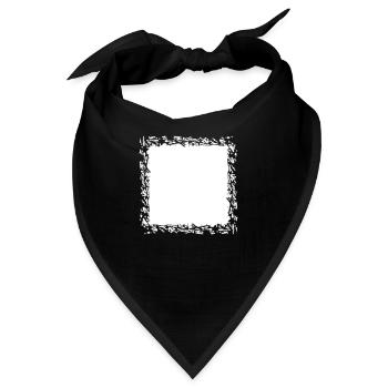 splitter zerbrochen umrandung rahmen kratzer risse - Bandana - Schwarz - Vorne