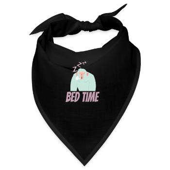 Bed Time, Schlafenszeit - Bandana - Schwarz - Vorne