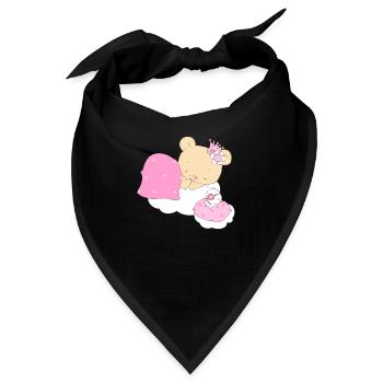 Bear princess sleeping on cloud - Bandana - Schwarz - Vorne