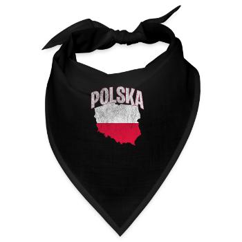 Polska Polen Poland - Bandana - Schwarz - Vorne