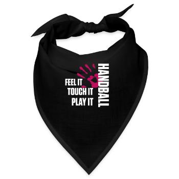 Handball - feel it touch it play it - Bandana - Schwarz - Vorne