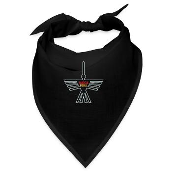 Inka Nazca Linien Kondor Geoglyphe Peru - Geschenk - Bandana - Schwarz - Vorne