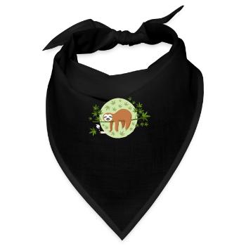 Das Marihuana Faultier - Bandana - Schwarz - Vorne