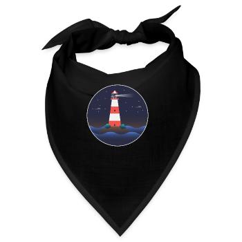 Leuchtturm, internationaler Leuchtturm Tag - Bandana - Schwarz - Vorne