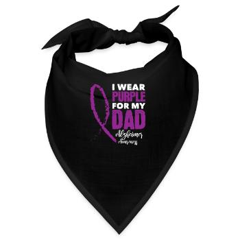 Alzheimer Purple - Bandana - Schwarz - Vorne