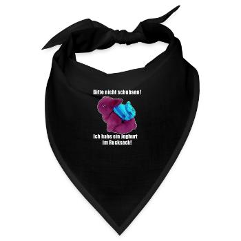 Joghurt im Rucksack - Bandana - Schwarz - Vorne