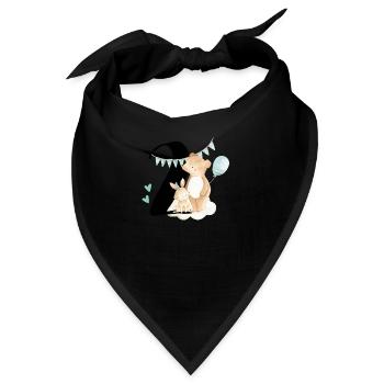 2. geburtstag, zwei, zweiter, birthday, second - Bandana - Schwarz - Vorne