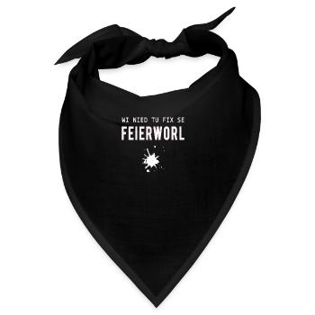 Firewall, lustiger Spruch, IT, EDV, Computer - Bandana - Schwarz - Vorne