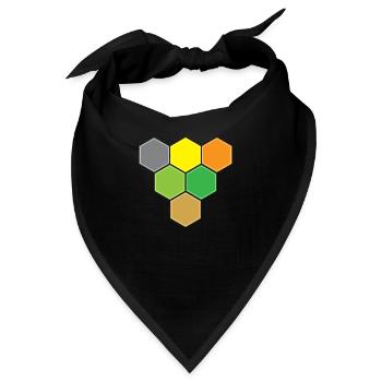 Hexagons gegen Sieg - Bandana - Schwarz - Vorne