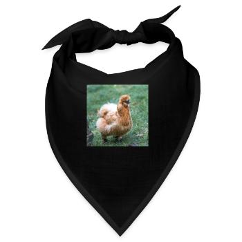 Dwarf-silky Chicken (Zwerg-Seidenhuhn) - Bandana - Schwarz - Vorne