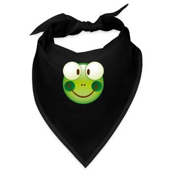 Smiley Frog - Bandana - Schwarz - Vorne