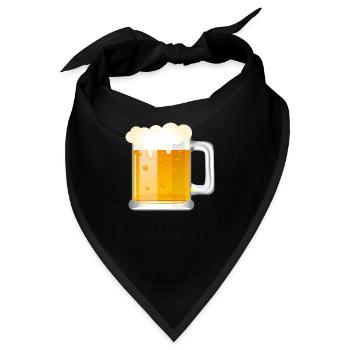 Smiley Beer - Bandana - Schwarz - Vorne