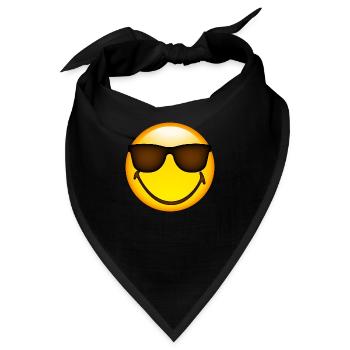 Smiley Glossy Sunglasses - Bandana - Schwarz - Vorne