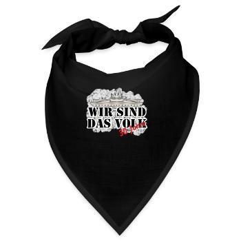Wir sind das Volk T Shirt zu 30 Jahren Mauerfall - Bandana - Schwarz - Vorne