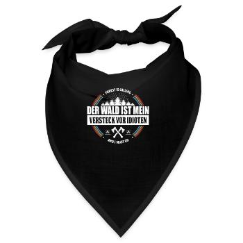 Der Wald ist Mein Versteck Vor Idioten - Bandana - Schwarz - Vorne