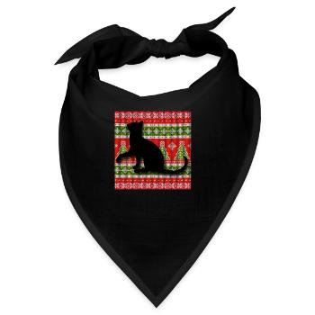 Weihnachten Katzen Katzen Katzen - Bandana - Schwarz - Vorne