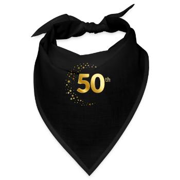 50 Jubiläum Geburtstag Ehrentag Geschenk Jahrestag - Bandana - Schwarz - Vorne