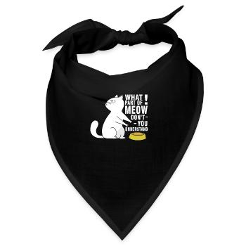 Hungrige Katze - Bandana - Schwarz - Vorne