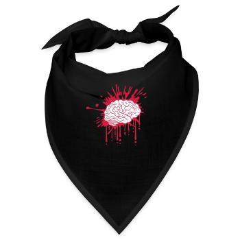 Blutiges Gehirn Design - Bandana - Schwarz - Vorne