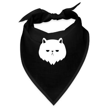 gelangweilte Katze - Bandana - Schwarz - Vorne