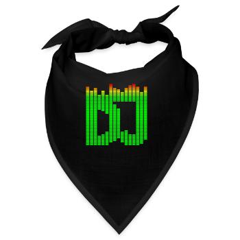 DJ Musik Equalizer - Bandana - Schwarz - Vorne