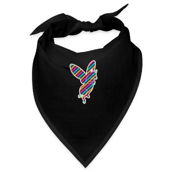 Fliegendes Schwein, Alice im Wunderland - Bandana - Schwarz - Vorne
