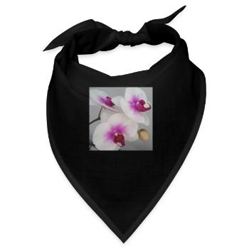 Orchidee - Bandana - Schwarz - Vorne