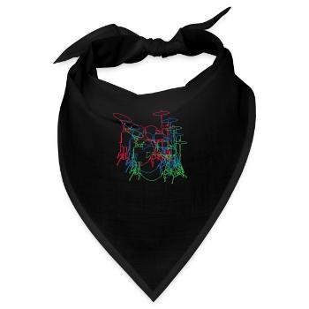 Trommel - Bandana - Schwarz - Vorne