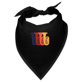 tuba - Bandana - Schwarz - Vorne