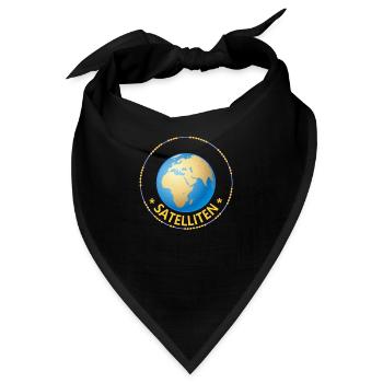 Satelliten, Erde - Bandana - Schwarz - Vorne