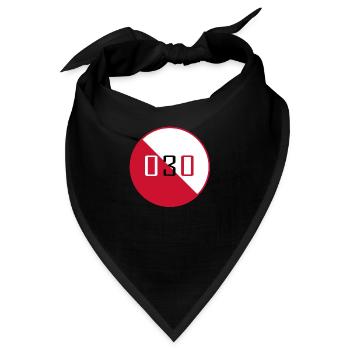 030 Logo Stadtfarbe - Bandana - Schwarz - Vorne