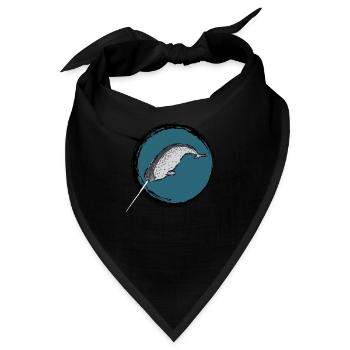 Narwal / Narwhal Design II - Bandana - Schwarz - Vorne