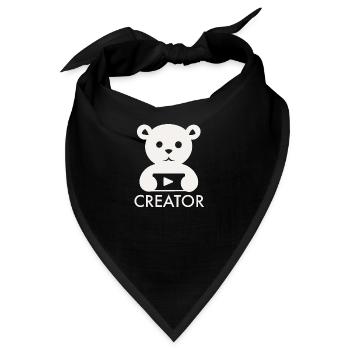 Teddybär Creator YouTube - Bandana - Schwarz - Vorne