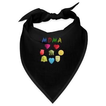Mdma - Ecstasy - Bandana - Schwarz - Vorne