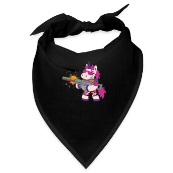 Einhorn Ak47 - Bandana - Schwarz - Vorne