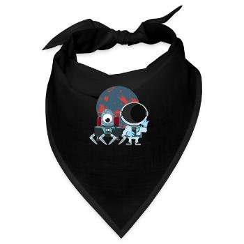 Raumfahrt mit Astronaut - Bandana - Schwarz - Vorne
