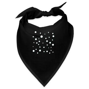 Schneefall - snow - Schnee - Zum selbst gestalten - Bandana - Schwarz - Vorne