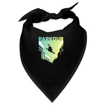 Parkour Freerunning Geschenk-Idee Parkour Freerunn - Bandana - Schwarz - Vorne