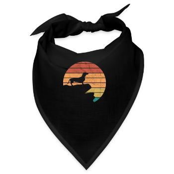 Dackel Dachshund - Bandana - Schwarz - Vorne