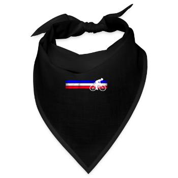 nationaler weißer Radfahrer - Bandana - Schwarz - Vorne