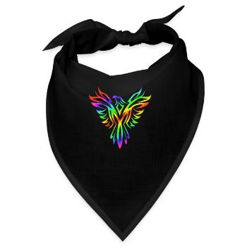 Phoenix Bogen in Himmel - Bandana - Schwarz - Vorne