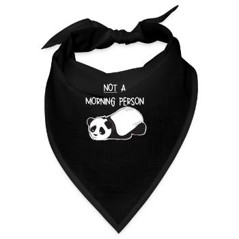 Kein morgendliches Mensch-Grumpy Panda - Bandana - Schwarz - Vorne
