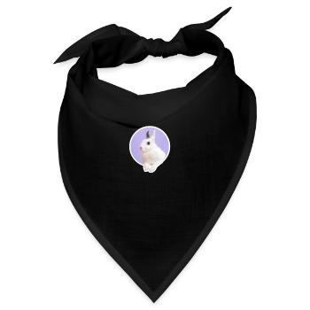 Süßer Hase Kanninchen - Bandana - Schwarz - Vorne
