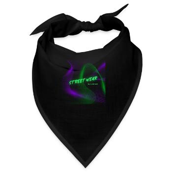 Cooles Streetwear-Grafikdesign - Bandana - Schwarz - Vorne