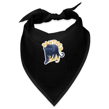 Hand gezeichnet eblack Panther Lady - Bandana - Schwarz - Vorne