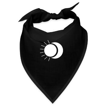 Sonne und Mond - Bandana - Schwarz - Vorne