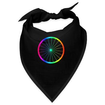 Fahrrad Regenbogen Felge - Bandana - Schwarz - Vorne