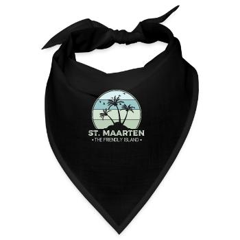 Sint Maarten Die freundliche Insel - Bandana - Schwarz - Vorne